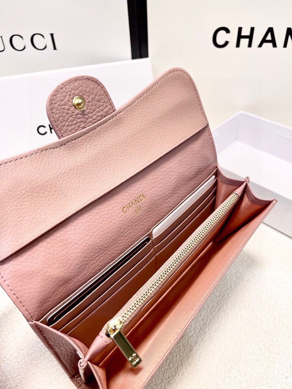 Chanel Classic Flap Long Wallet, Pink Caviar Leather - Picture 9 of 9